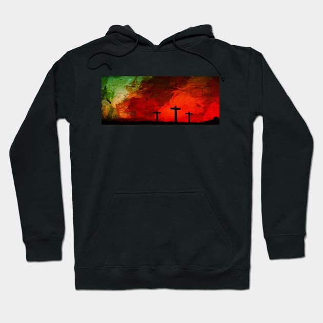 Jesus And The Thief On A Cross - Christian Hoodie by ChristianShirtsStudios